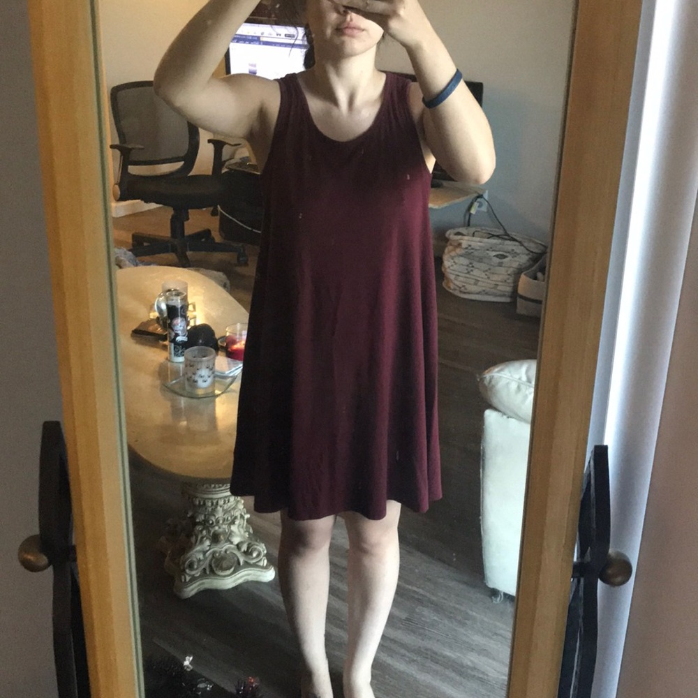 Maroon skater dress